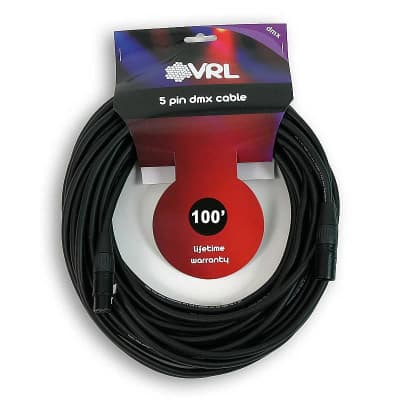 VRL 5 Pin DMX 100' ft Pro Lighting Shielded Cables, LED, Data, Capacitance image 2
