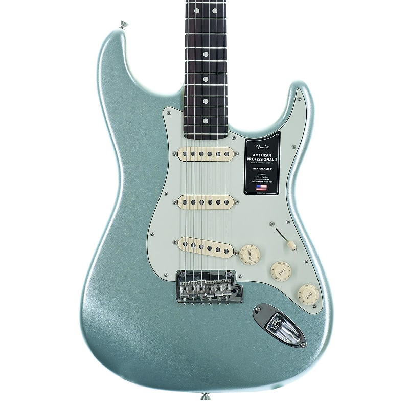 Fender American Professional II Stratocaster Rosewood, Mystic Surf Green image 1