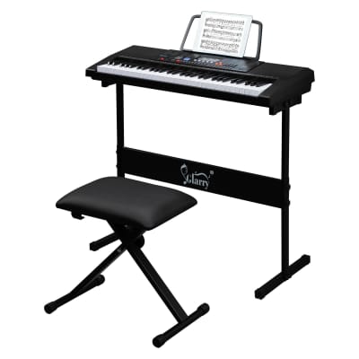 Glarry GEP-104 61 Key Portable Keyboard with Piano Stand, Piano Bench, Built In Speakers, Headphones image 10