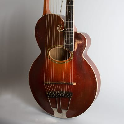 Gibson  Style U Harp Guitar (1917), ser. #39406, original black hard shell case. for sale