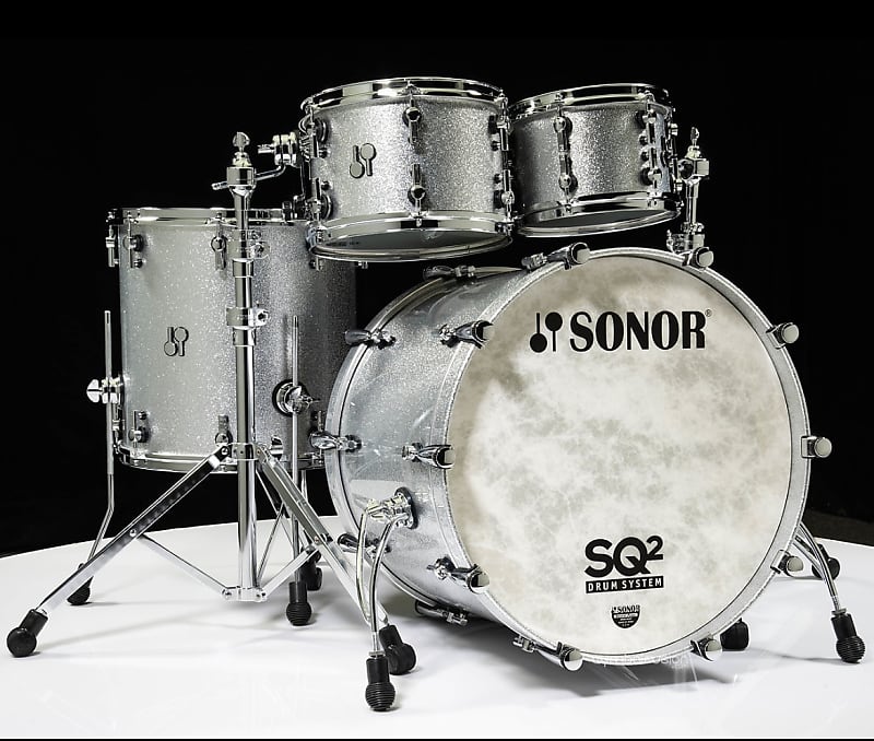 4PC SONOR SQ2 - SILVER SPARKLE LACQUER | Reverb