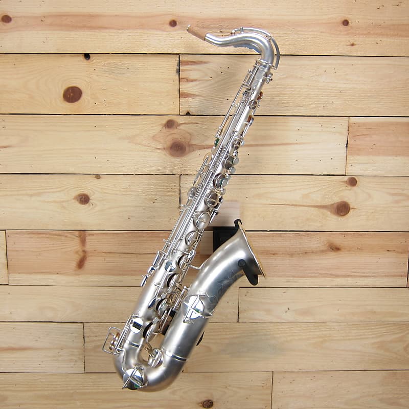 Buescher True Tone Tenor Saxophone, Silverplated. Low Pitch, Reverb