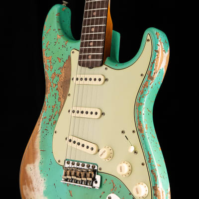 Fender Custom Shop 1960 Dual Mag II Stratocaster Super Heavy Relic Aged Seafoam Green Limited Edition image 4