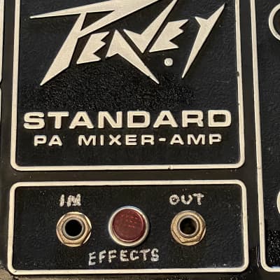 1974 Peavey Standard PA Mixer Amp Faceplate For Parts / Repair Switchcraft Jacks + CTS Pots Vintage Electronics for sale