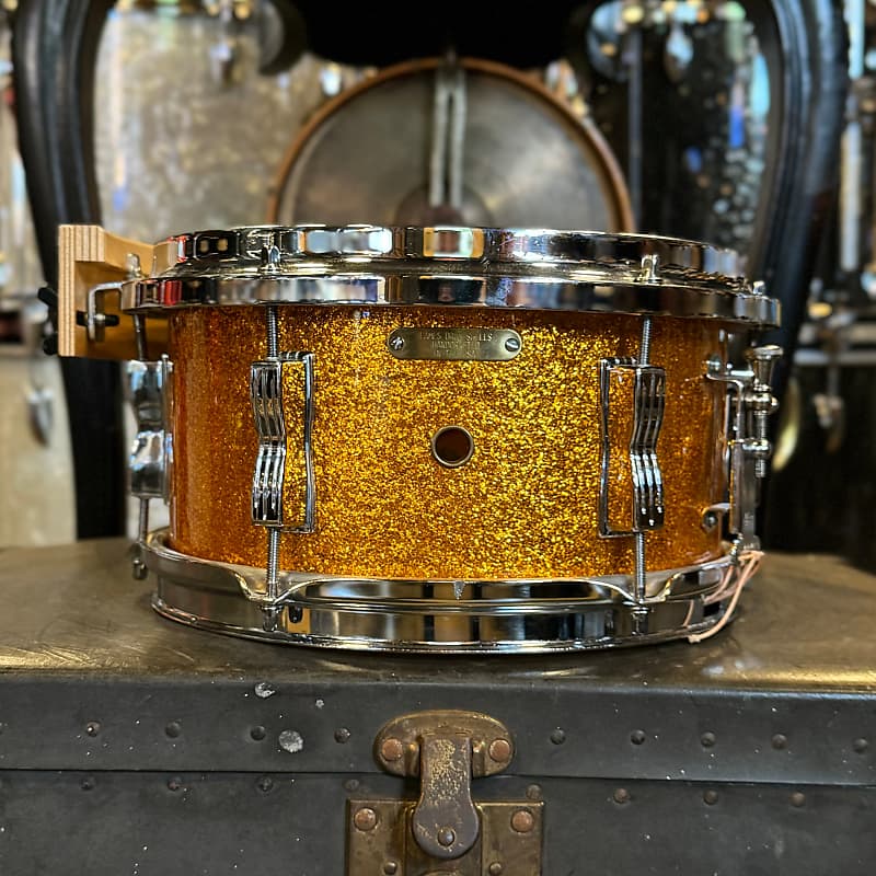 USED Eames 5x10" Snare Drum in Gold Sparkle Reverb