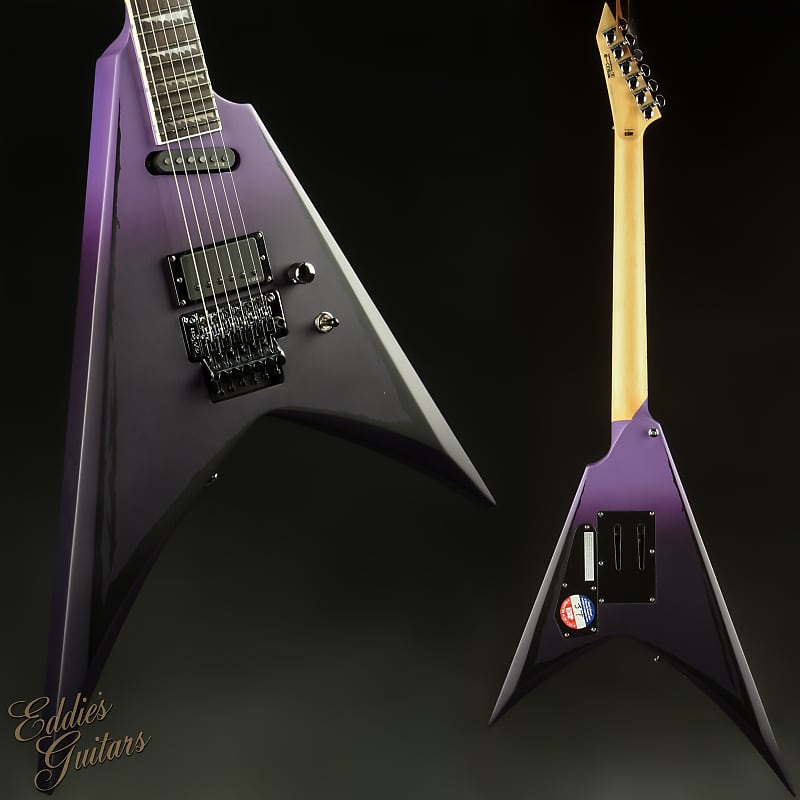 ESP LTD Alexi Ripped Purple Fade Satin W/ Ripped Pinstripes | Reverb