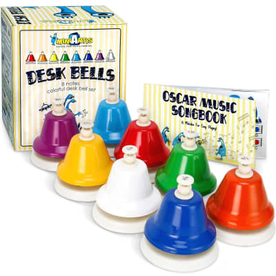 Desk Bells For Kids | Educational Music Toys For Toddlers 8 Notes Colorful Hand Bells Set | Kids Musical Instrument With 15 Songbook | Great Birthday Gift For Children image 1