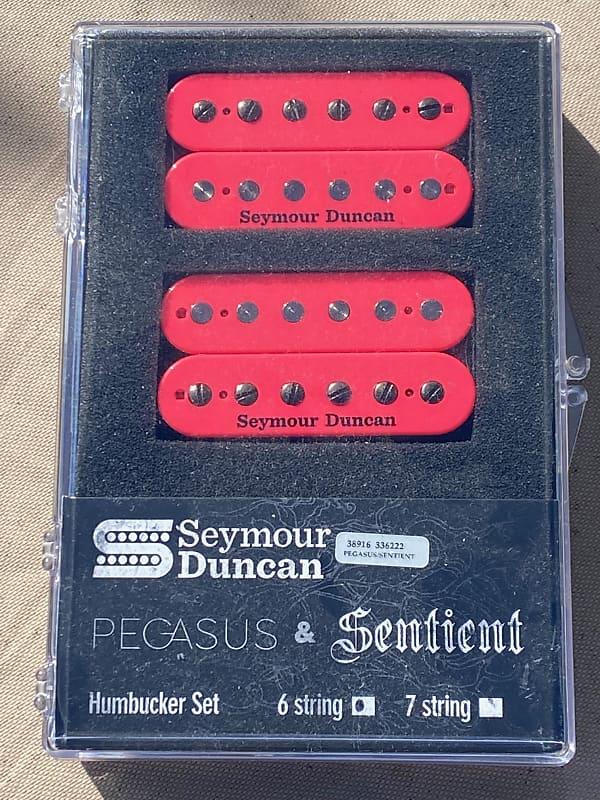 Seymour Duncan Pegasus Bridge & Sentient Neck 6 String Pink Passive  Humbucker Guitar Pickup Set