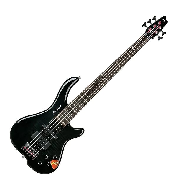 Strinberg Active Electric Bass Guitar 5-String Transparent Black CLB-45A image 1