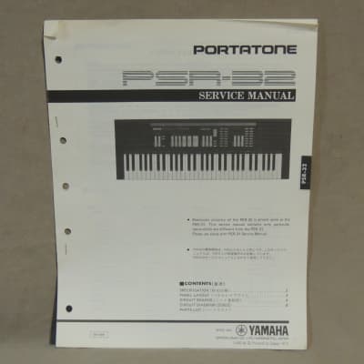 Yamaha Portatone PSR-32 Service Manual [Three Wave Music]