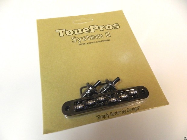 TonePros TP6R-B Tune-O-Matic Bridge with Roller Saddles image 1