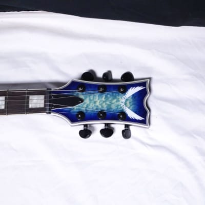 Dean Thoroughbred Select Quilt Top electric guitar Ocean Burst - Trans Blue w/ Exotic Case image 6