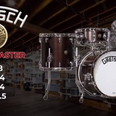 Gretsch Broadkaster 4pc Drum Set 18/12/14/14 Satin Antique Maple w/Mount image 5