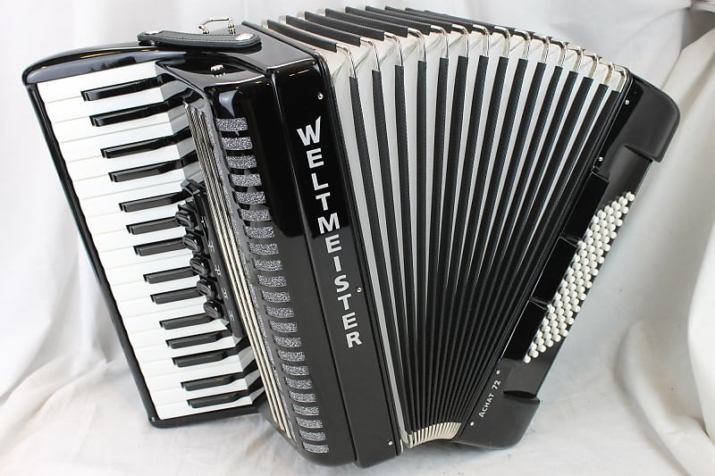 NEW Black Weltmeister Achat Piano Accordion LMM 34 72 image 1