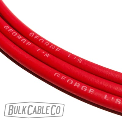 GEORGE L's Red .155 Cable - Sold in 15 FT Lengths - Bulk Guitar & Effects Pedal Board Cable - 15' image 6