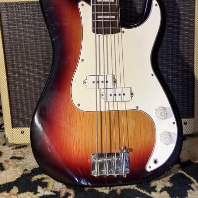 Unknown MIJ Partscaster Precision Bass Copy 1970s? - Sunburst for sale