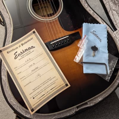 Eastman E20D-SB Traditional Series Dread Acoustic, w/case, setup, tuner, shirt & shipping image 2
