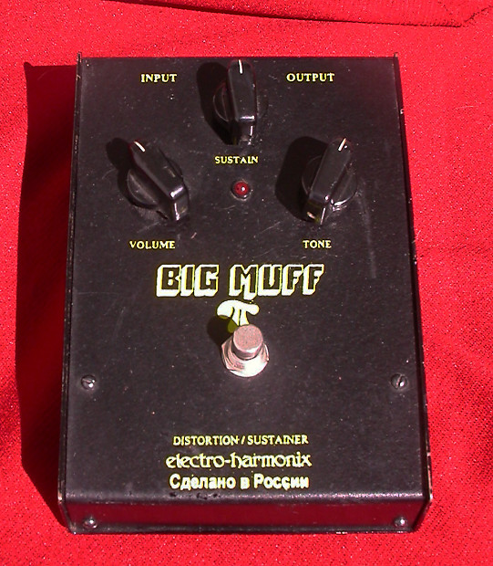 Electro Harmonix Big Muff Pi 1990s sustain fuzz black Russia | Reverb