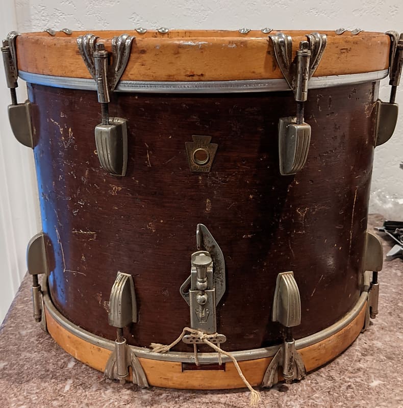 WFL Junior Champion Deluxe Snare Drum 1950's Mahogany image 1