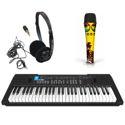 Portable 54 Full Size Key Electronic Keyboard Free Mic and Headphones image 1