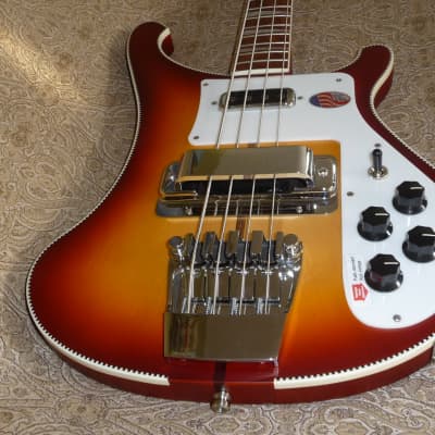 2023 Limited Edition Rickenbacker 4003 CB AUT Bass - SATIN Autumnglo - Checkerboard Binding image 4