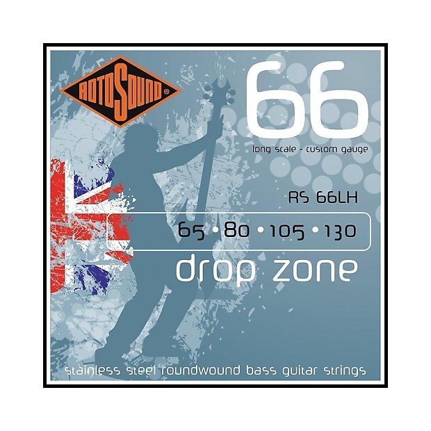 Rotosound RS66LH Drop Zone Long Scale Bass Strings (65-130) image 1