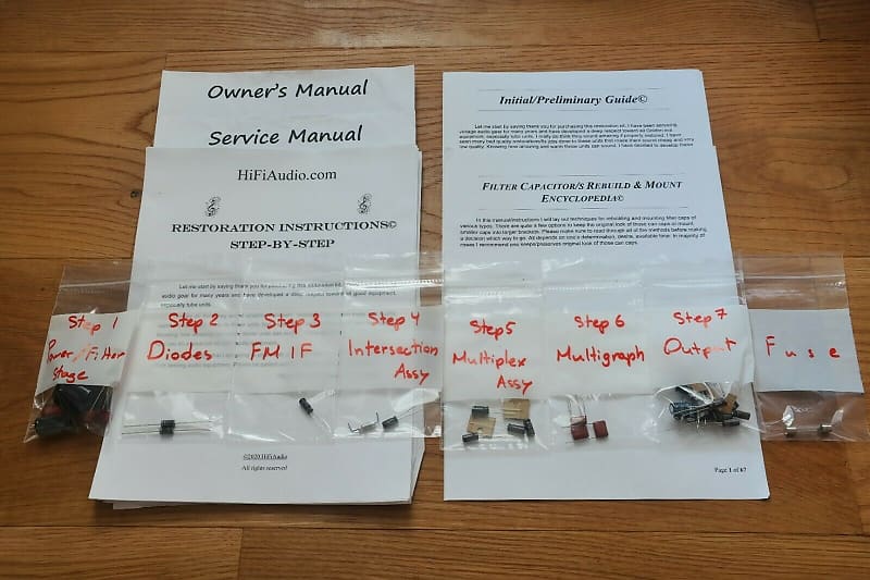 Scott 310B restoration kit filter capacitor repair rebuild fix  			