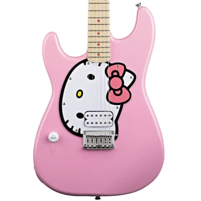 Fishbone PINK Strat LEFTY 2024 Pink Hello kitty With fishbone gig bag, Strap, Pick for sale