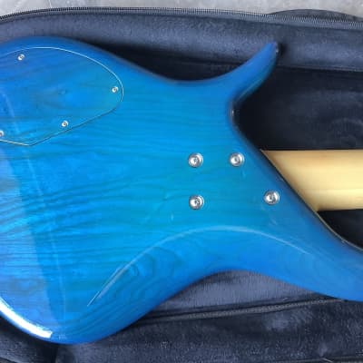 F Bass BN5 Fretted 2008 Transparent Blue image 5