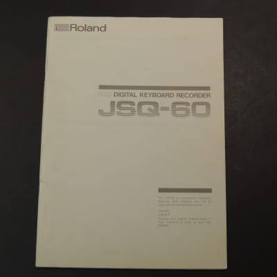 Roland JSQ-60 Manual Vintage [Three Wave Music]