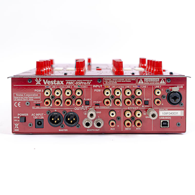 Vestax PMC 05 Pro IV Red Beat Series Mixer Controller with