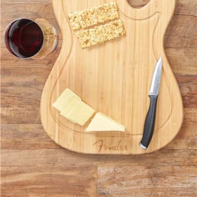 Genuine Fender Telecaster Bamboo Wood Kitchen Cutting Board #0094033000 image 2
