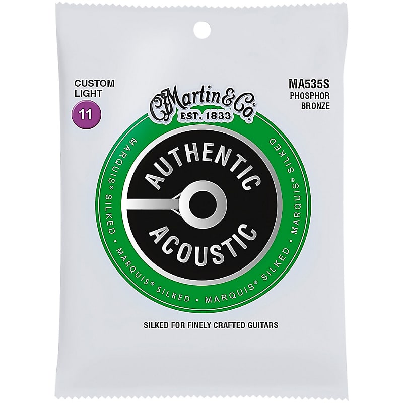 Martin MA535S Marquis Phosphor Bronze Custom-Light Authentic Silked Acoustic Guitar Strings image 1