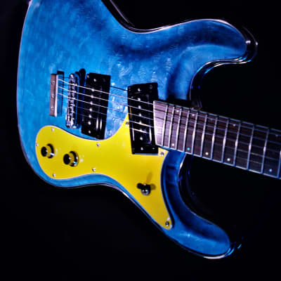 Lowell El Daga 2005 Blue Reptile Leather Mosrite Ventures style. Only one. Non Fungible Token. RARE. image 17