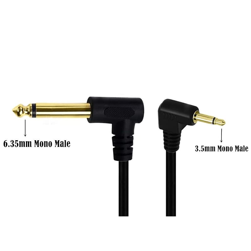 2x Jack 3.5mm To 6.35 Adapter Audio Cable For Mixer Amplifier