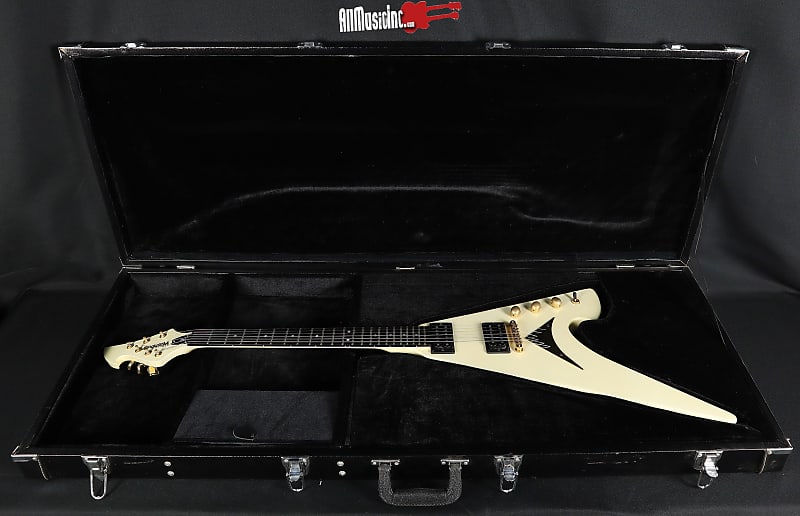 Washburn PT-60 Pop Top Pearl White Flying V Set-Neck Electric