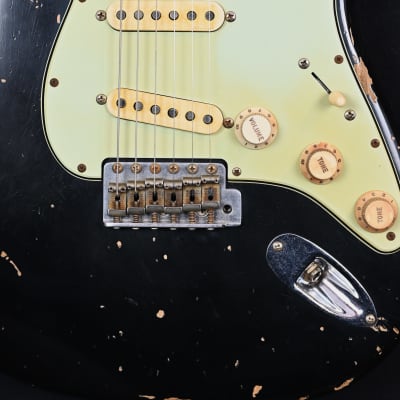 Fender '68 Landau Statocaster Jason Smith Masterbuilt from 2020 in Relic Black with original Hardcase image 5