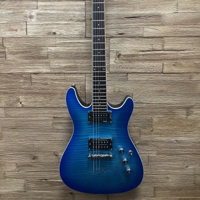 Ibanez SZR520 set neck electric guitar 2008 - Light Blue Burst w/Dimarzio neck pickup image 2