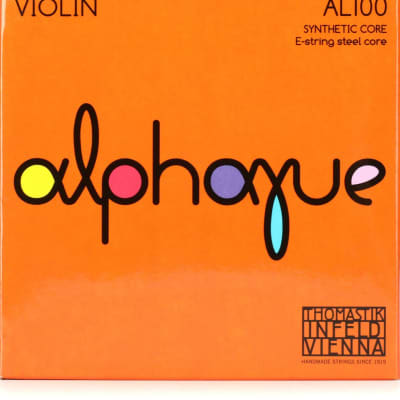 Thomastik AL100 Alphayue Violin String Set 4/4 Size Ball E image 1