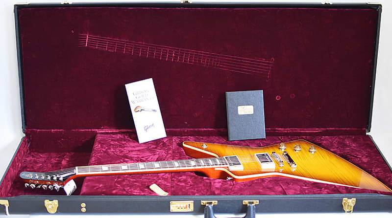 Gibson Explorer Standard Figured Iced Tea | Reverb