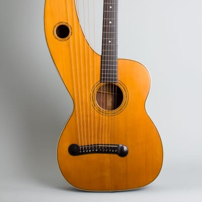 Dyer Symphony Style 5 Harp Guitar,  made by Larson Brothers (1914), ser. #782, black hard shell case. image 1