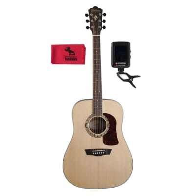Washburn HD20S Heritage Series Acoustic Guitar Solid Spruce Top w/ Tuner & Cloth for sale