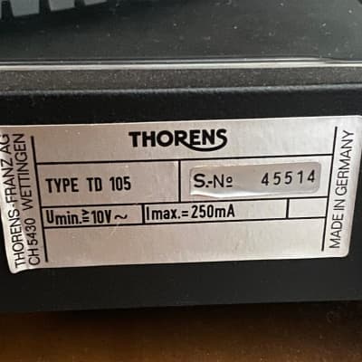 Thorens TD 105 Turntable - Serviced - Original Owner image 12