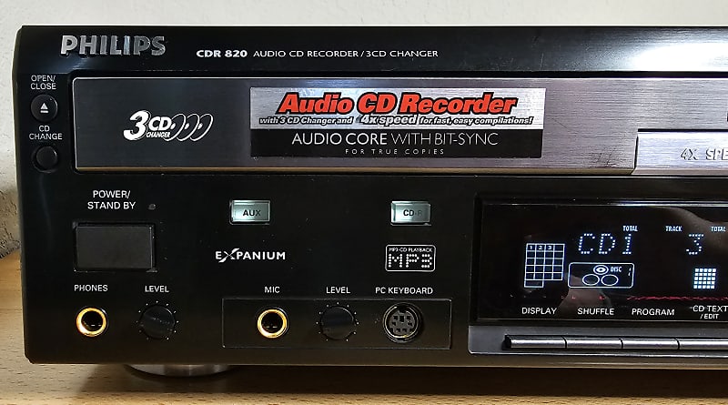商品画像：Philips CDR820 Audio Tested, 3CD Changer Works. (CD Recorder 2