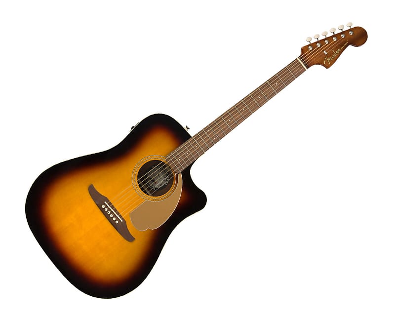 Fender Redondo Player Acoustic/Electric Guitar - Sunburst w/ Walnut FB image 1