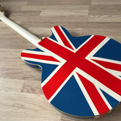 TPP Noel Gallagher "Union Jack" Custom Modified Epiphone Riviera / Sheraton Oasis Tribute image 3