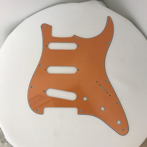 Generic Strat pickguard Burnt Orange MAKE AN OFFER Reverb