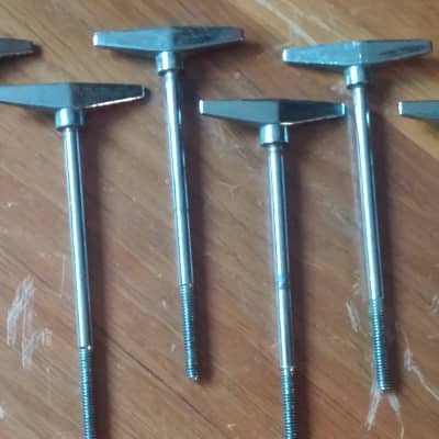 6 Pearl Vintage Bass Drum T Rods Tension Rods 70s 80s 90s image 11
