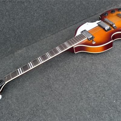 Hofner HI-459-SB Ignition PRO Beatle 6 String Electric Guitar Sunburst Violin Body Shape WITH CASE image 3