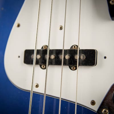 Fender Japan '75 Reissue Jazz Bass Relic, Amparo Blue Nitro image 15